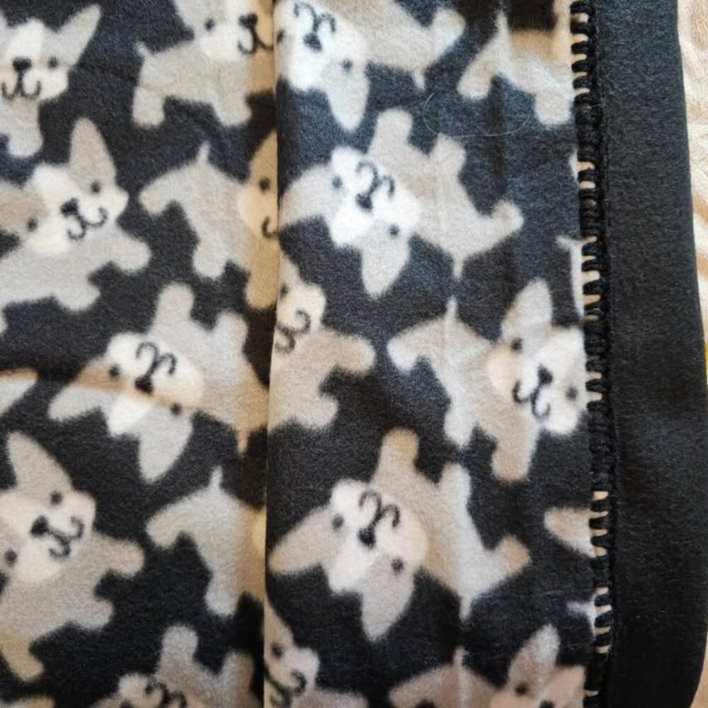 Handmade Double Fleece (Dogs) Crochet Edged Blanket